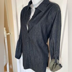 Talbots Dark Denim Tunic Top